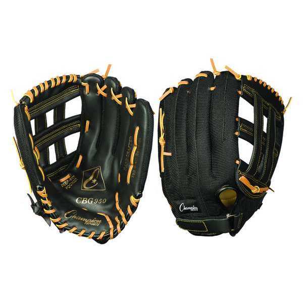 Fielder Glove, 1.5 lb., Leather, Size13in