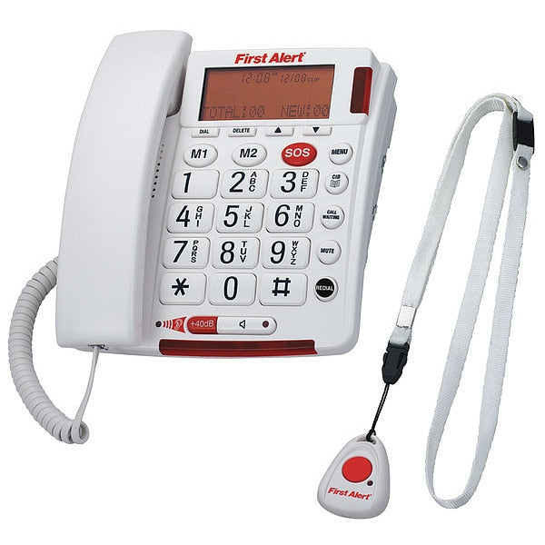 Telephone, Curly Cord, White, Wall