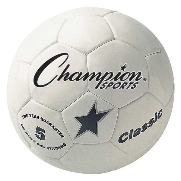 Soccer Ball, White/Black, Size 5, Composite Cover