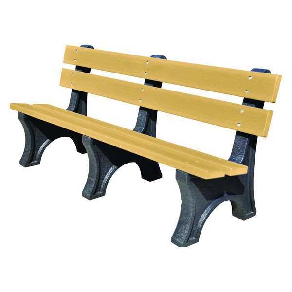 Outdoor Bench, 72 in. L, 10 in. W, Woodtone
