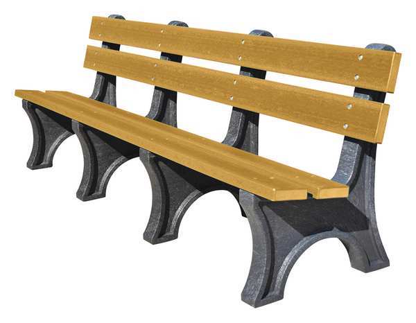 Outdoor Bench, 96 in L., 10 in. W, Woodtone