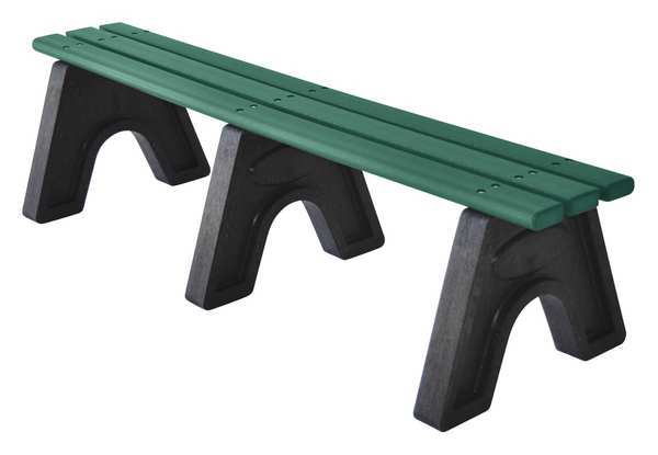 Outdoor Bench, 72 in. L, 48 in. H, Green