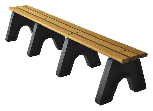Outdoor Bench, 96 in. L, 18 in. H, Woodtone
