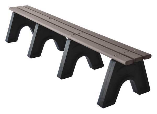 Outdoor Bench, 96 in. L, 48 in. H, Gray