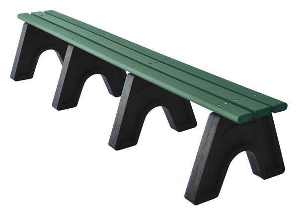Outdoor Bench, 96 in. L, 48 in. H, Green