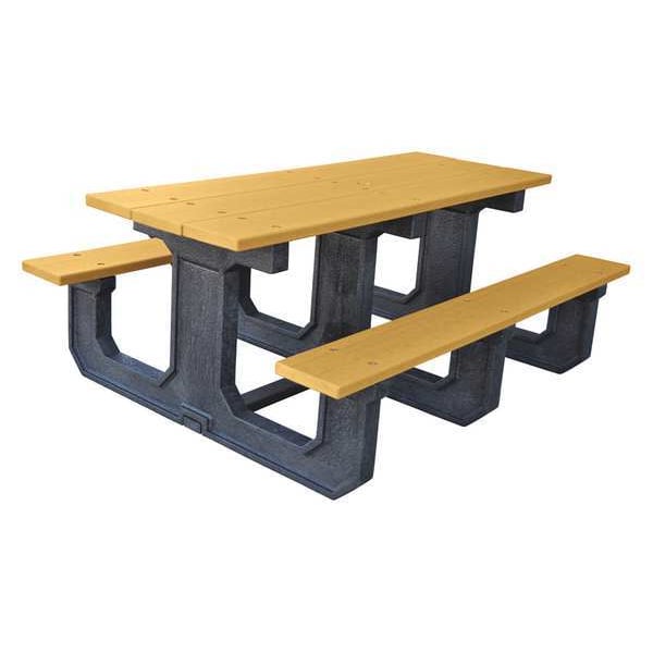 Picnic Table, Cedar, 72 in. W, Rectangular