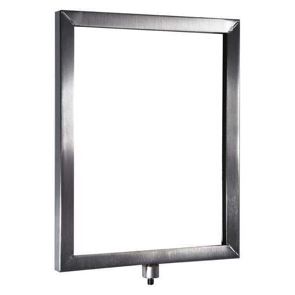 Sign Frame, Satin Chrome, 14 in. H