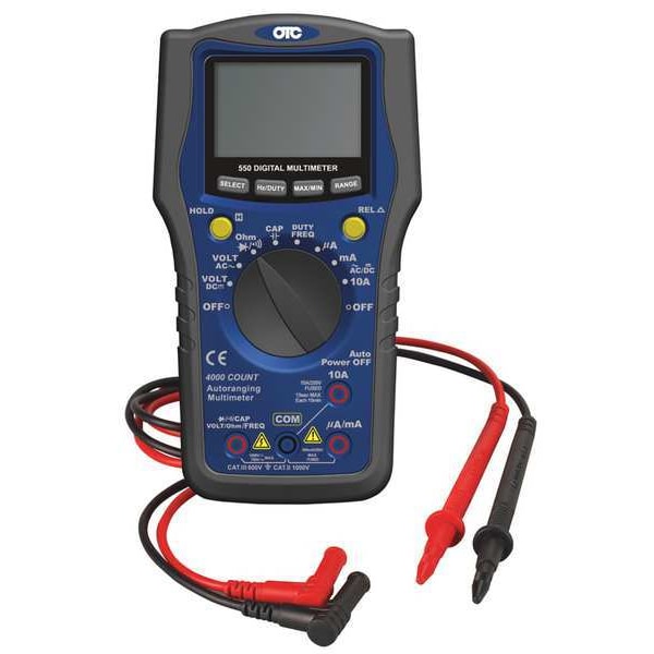 Digital Multimeter, 750 Max. AC Volts, 1,000 Max. DC Volts, 10 Max. AC Amps, 10 Max. DC Amps
