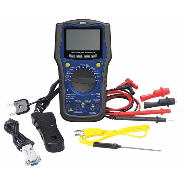 Digital Multimeter, 750 Max. AC Volts, 1,000 Max. DC Volts, 10 Max. AC Amps, 10 Max. DC Amps