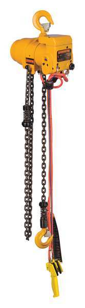 Air Chain Hoist, Push Trolley, 1000 lb.