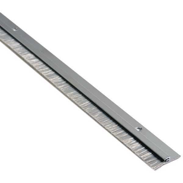 Door Sweep, 3 ft., A. Aluminum, Nylon Brush