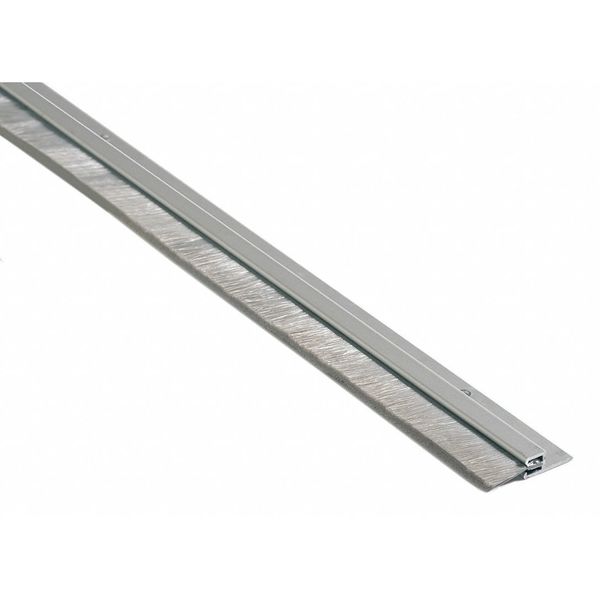 Door Sweep, 8 ft., A. Aluminum, Nylon Brush