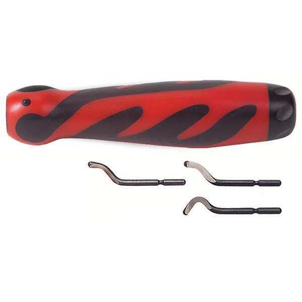 Deburring Tool Set, Plastic, Hi Speed Stl.