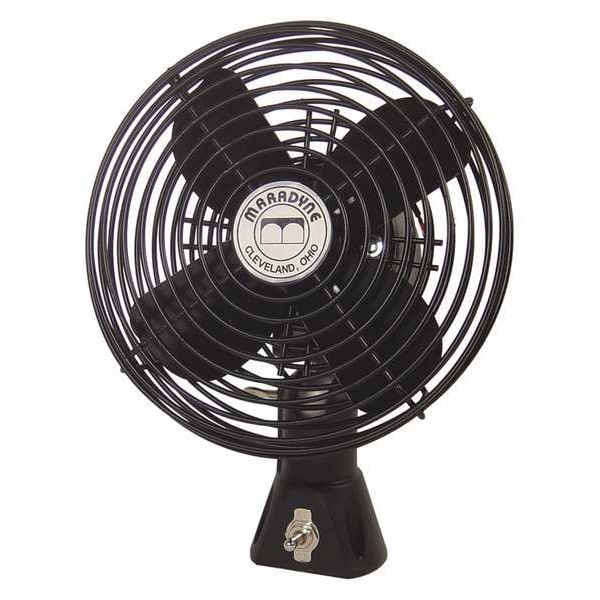 Bolt-On Fan, 2.7A, Blk Painted Steel, 12VDC