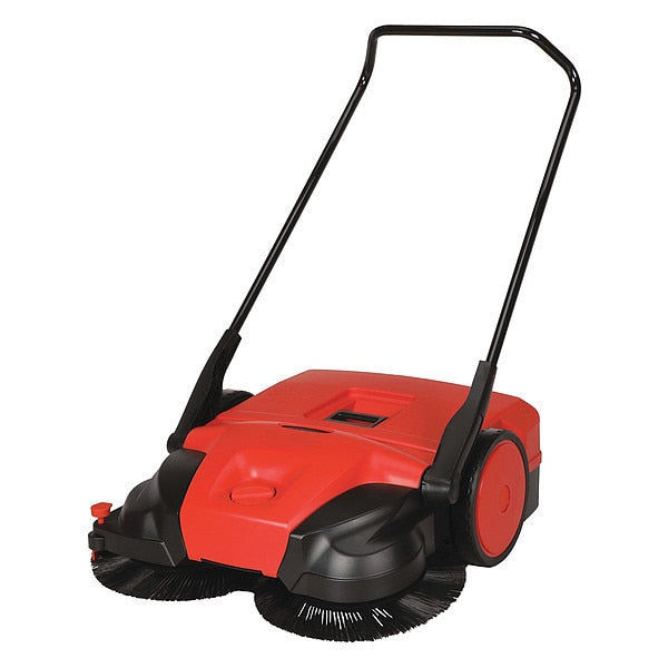 Push Sweeper, 31 in.W, 13.2 gal, WalkBehind