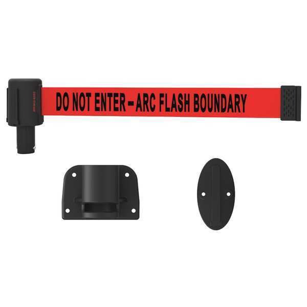 Retractable Belt Barrier, Red, 15 Ft. L