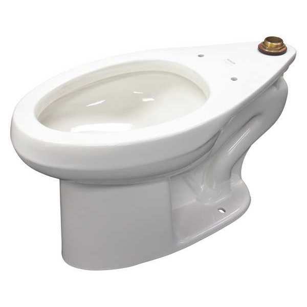 Toilet Bowl, 1.1 to 1.6 gpf, Flushometer, Floor Mount Mount, Elongated, White
