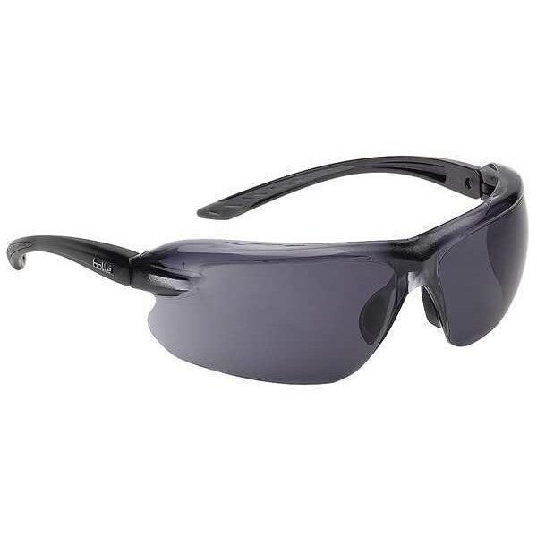 Safety Glasses, Wraparound Smoke Polycarbonate Lens, Anti-Fog, Scratch-Resistant