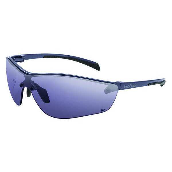 Safety Glasses, Wraparound Smoke Polycarbonate Lens, Anti-Fog, Scratch-Resistant