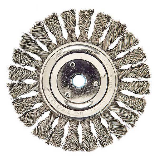Wire Wheel Brush, Max. RPM 9000, 3/8 in. W