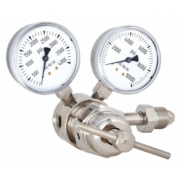 Specialty Gas Regulator, Single Stage, CGA-580, 0 to 2000 psi, Use With: Argon, Helium, Nitrogen