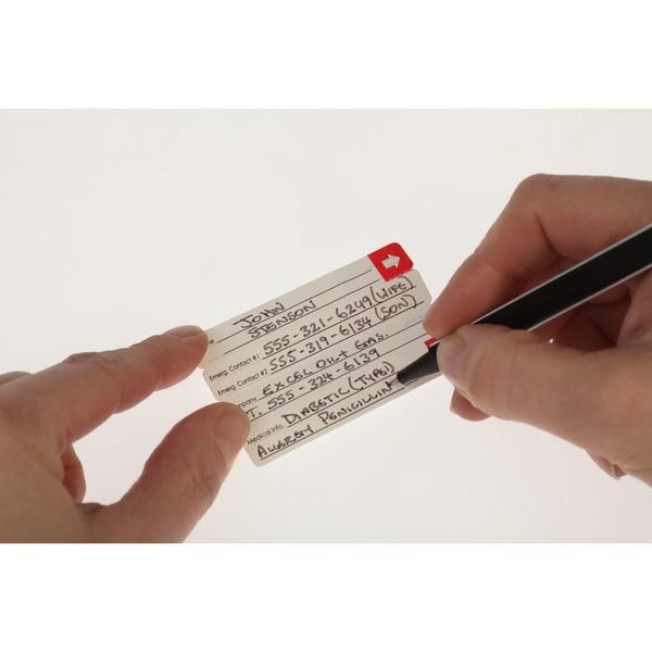 Hard Hat I.D, Yllw, 1/2in.Hx2-3/4in.W, PK25