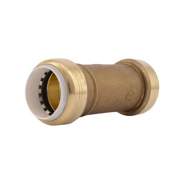 DZR Brass Slip Coupling, 1 in Tube Size