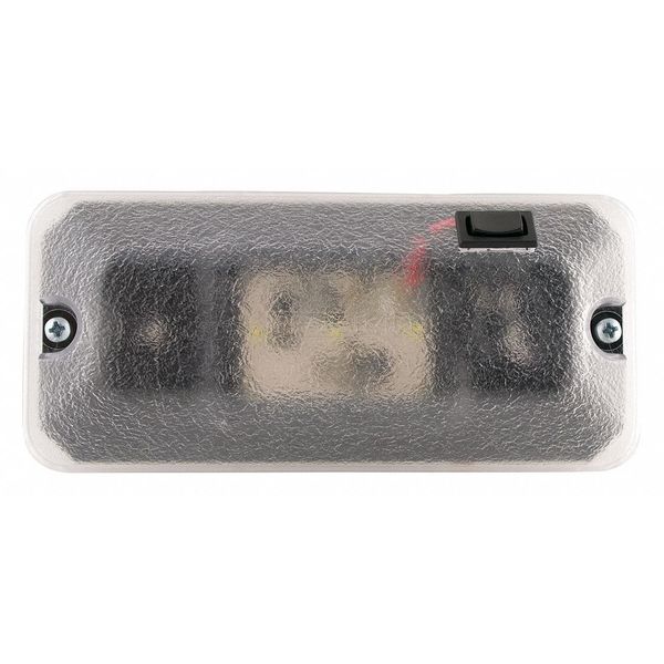 Dome Lamp, White, 2-63/64in L, 3-Way Switch