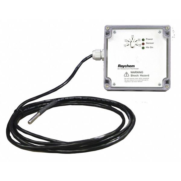 Line Volt Electronic Tstat, Open on Rise, wall, SPST, 100 to 277VAC