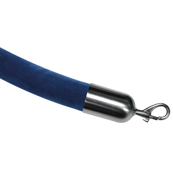 Barrier Rope, Velour, Blue, 6 ft. L
