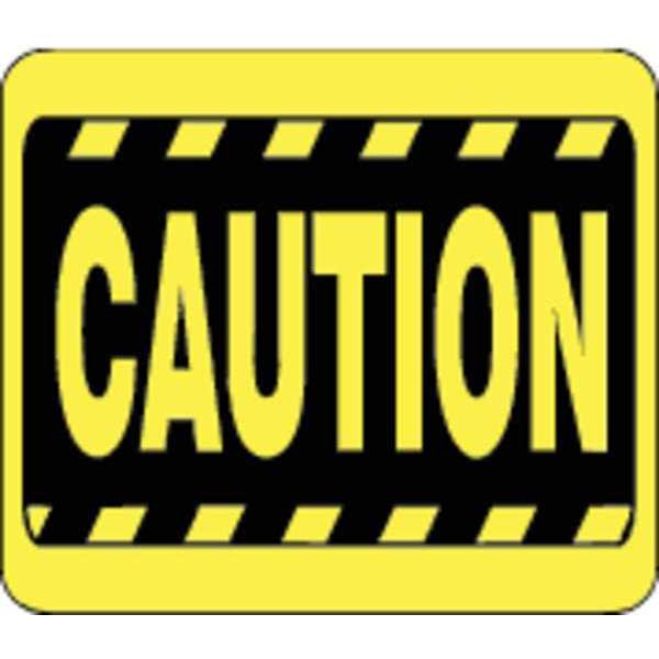 Acrylic Sign, Yellow, 14 in. L, Caution