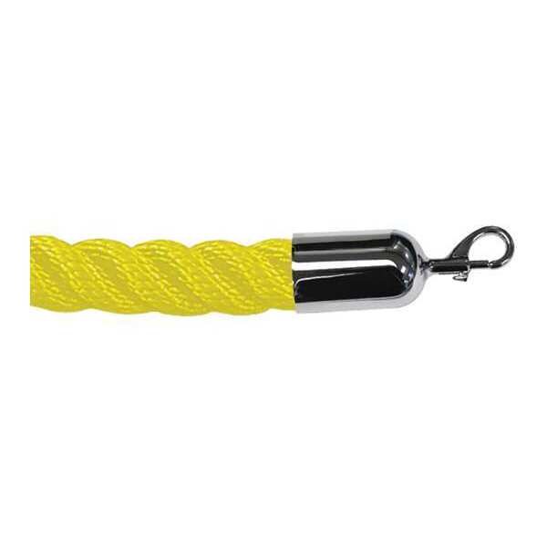 Barrier Rope, 8 ft.L, Plshd Chrme Snap End
