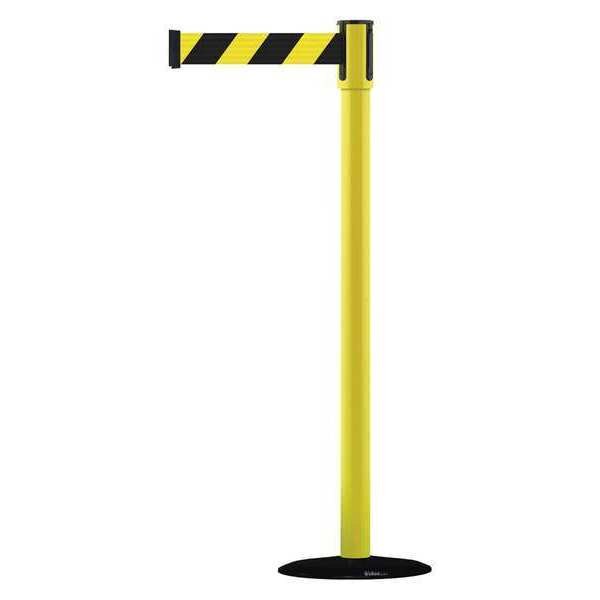 Barrier Post with Belt, Steel, 7-1/2 ft. L