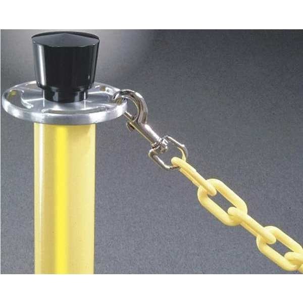 Plastic Chain, Yellow, Brass, 12 ft. L