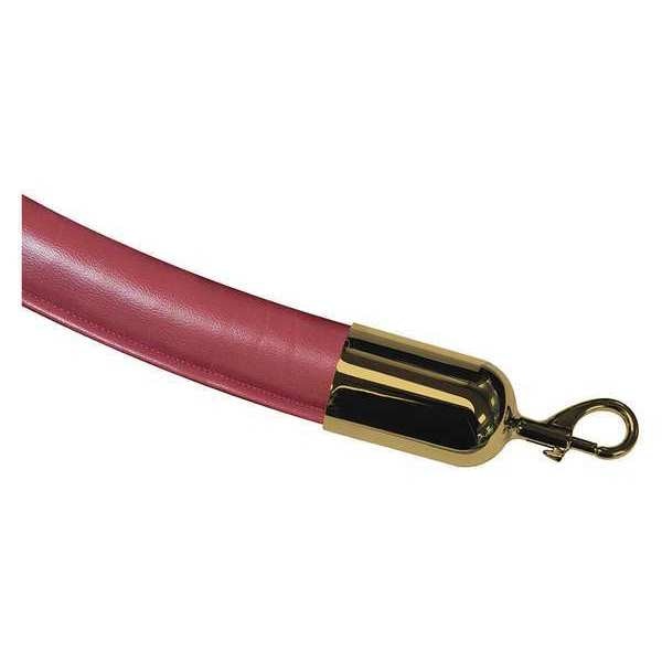 Barrier Rope, 6 ft.L, Plshd Brass Snap End