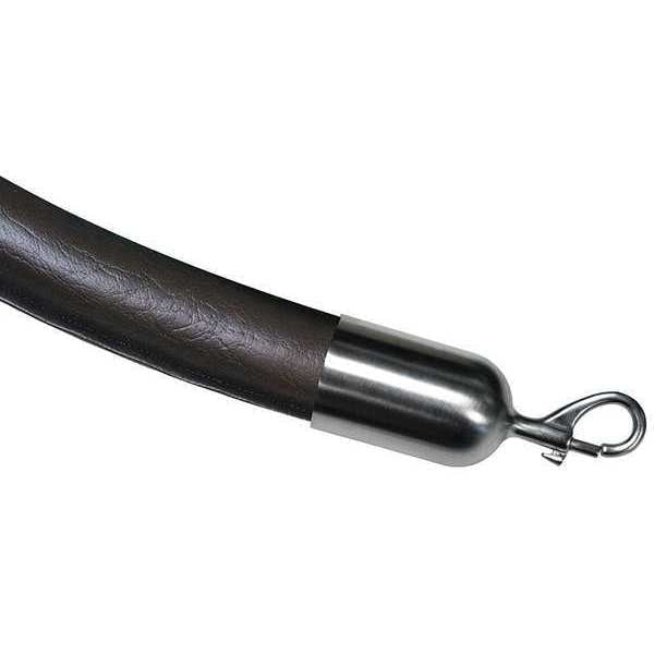 Barrier Rope, Naugahyde, Black, 6 ft. L