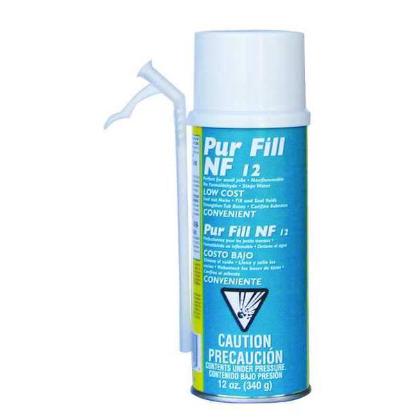 Multipurpose/Construction Spray Foam Sealant, 12 oz, Aerosol Can, Yellow, 2 Component