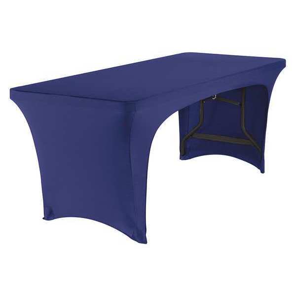 Stretch Fitted Table Cover, Blue, 72 in. W