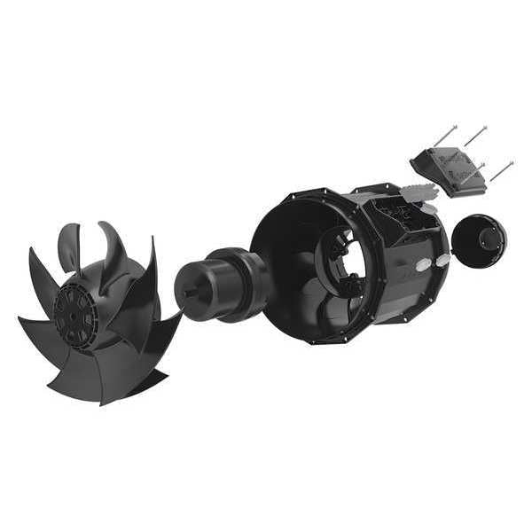 Mixed Flow Duct Fan, Plastic, 120V, 93W