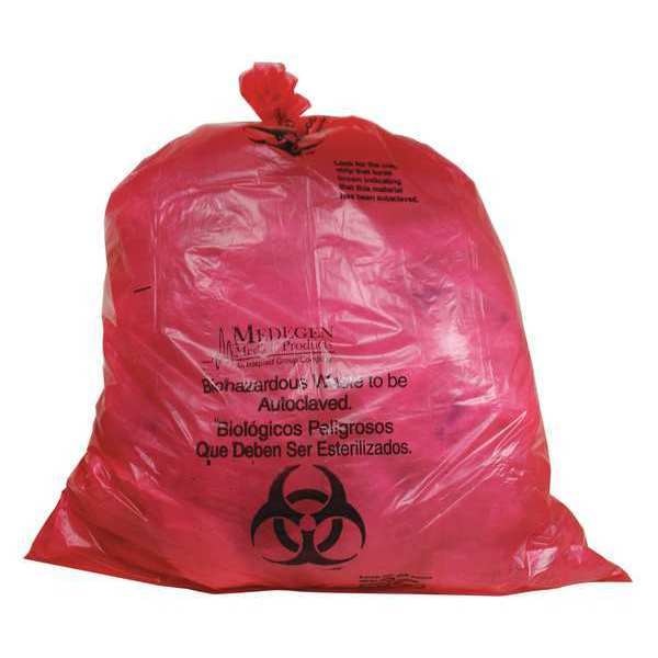 Autoclav. Biohaz. Bag, 7to10gal, Red, PK200