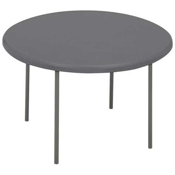 Round IndestrucTableÃÂ® Classic Folding Table, Charcoal - 60