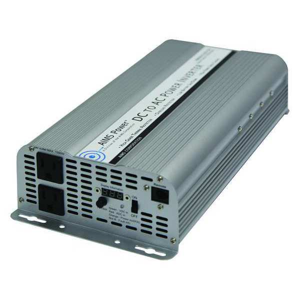 Inverter, Aluminum Case, Modified Sine Wave Form, 2500W Nominal Output, 120V AC Output Voltage