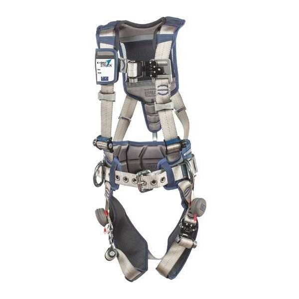Full Body Harness, Vest Style, 2XL, Repel(TM) Polyester, Blue/Gray