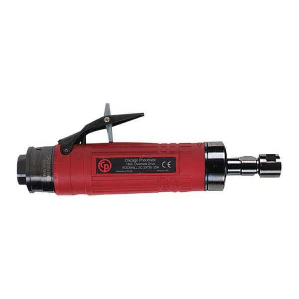 Straight Die Grinder, 3/8 in NPT Female Air Inlet, 1/4 in Collet, Heavy Duty, 19,000 RPM, 0.8 hp