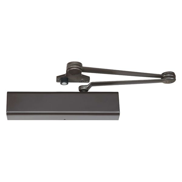 Manual Hydraulic Norton 210 Door Closer Heavy Duty Interior and Exterior, Dark Bronze