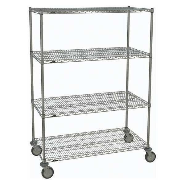 Wire Cart, Chrome, 69in.H x 48in.L, Silver