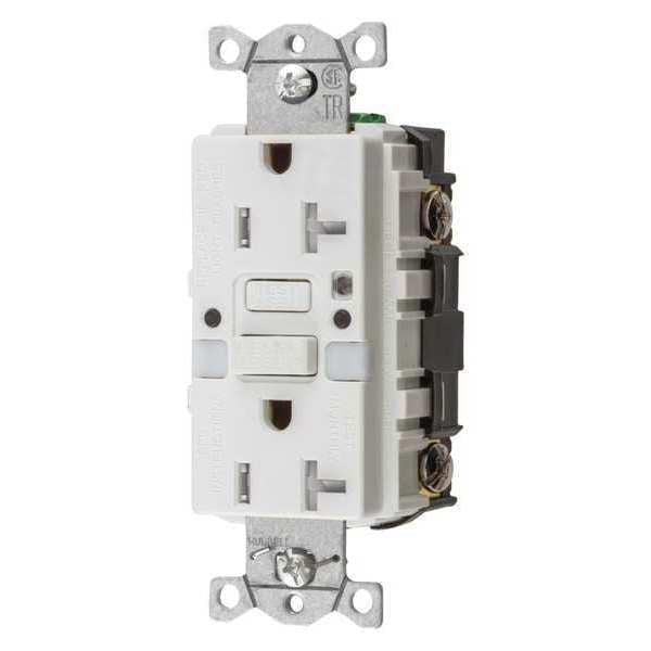 GFCI Rceptcle, Commer., Wht, 20A, 1 HP