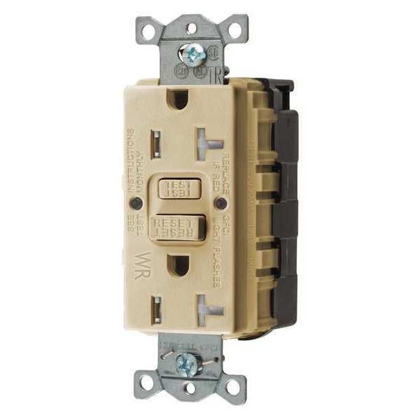 GFCI Rceptcle, Commer., Ivry, 20A, 1 HP