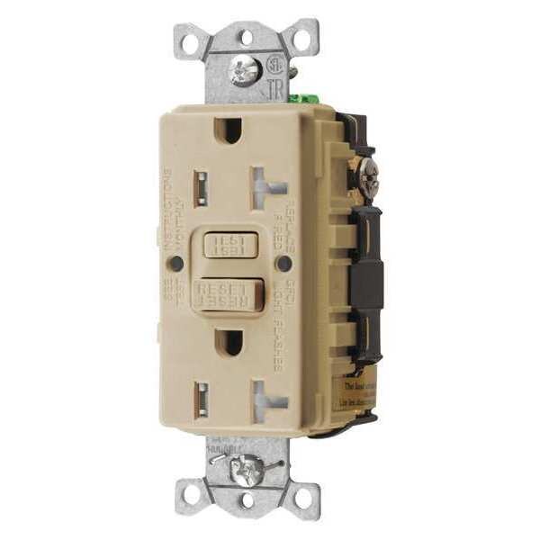 GFCI Rceptcle, Commer., Ivry, 20A, 1 HP