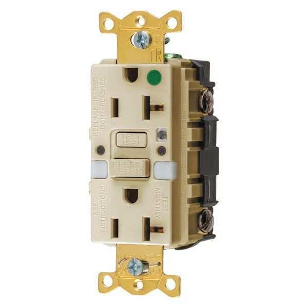 GFCI Rceptcle, Hspital, Ivry, 20A, 1 HP